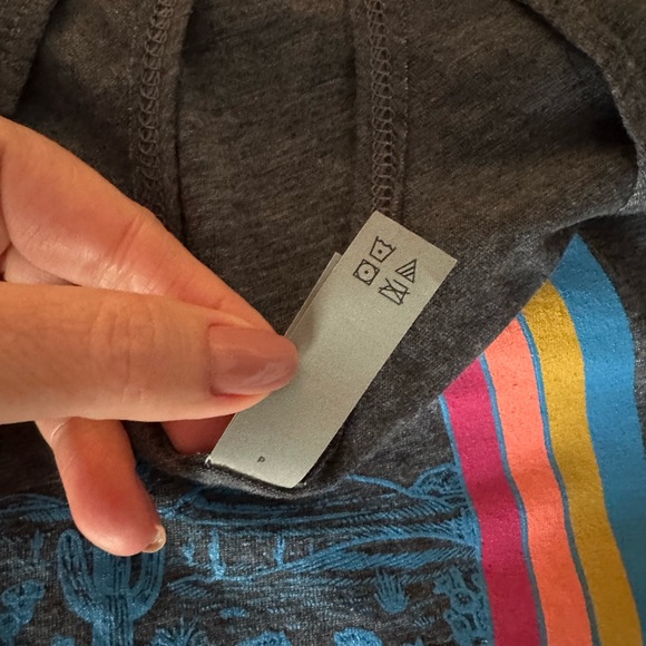 Next Level Apparel crop top Size Medium Gray Death Valley California - Picture 5 of 10